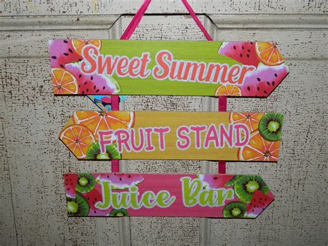 Summer Wreath Sign-Summer Door Sign-Sweet Summer Sign-Fruit | Etsy in 2021 | Summer signs 
