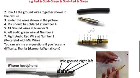 The four wires indicate that it corresponds to right schematic. Iphone Headphones Repairing - YouTube