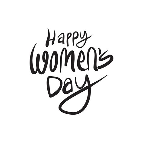 March 8 Happy Womens Day Lettering Vector Logo Design For Greeting