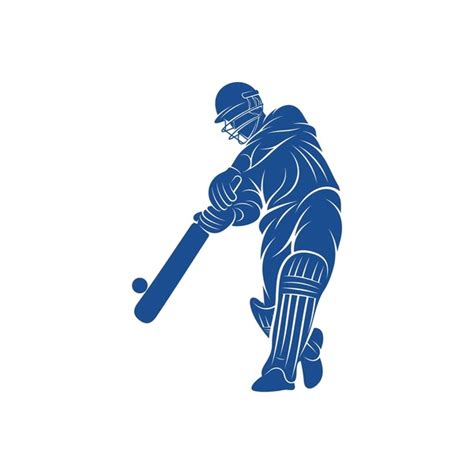 Cricket Player Logo Over 6022 Royalty Free Licensable Stock