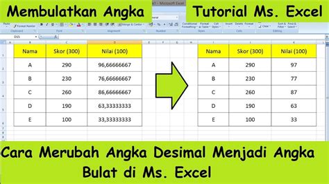 Cara Merubah Angka Desimal Menjadi Angka Bulat Di Ms Excel L Tutorial