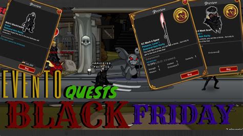 Completando As Quests Do Evento Da Black Friday E Shops Aqw Youtube