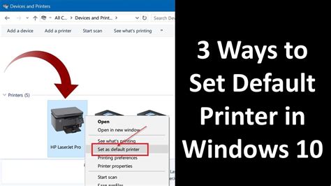 How To Set Default Printer In Windows 1110 Youtube