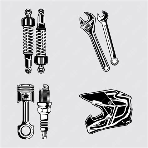 Premium Vector Motorcycle Parts