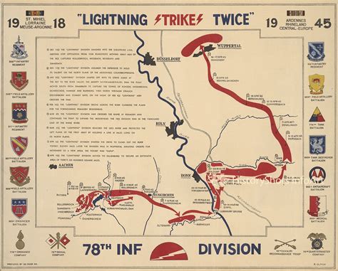 78th Infantry Division Campaign Map Infantry Division Rhineland