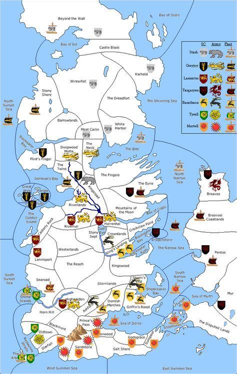 Westeros Map In 2019 Game Of Thrones Map Game Of Thrones Images