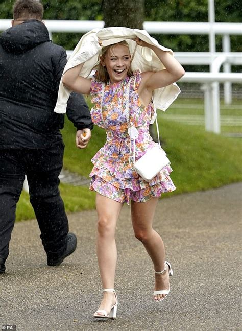 Come Rein Or Shine Glamorous Goodwood Revellers Brave The Wet Weather