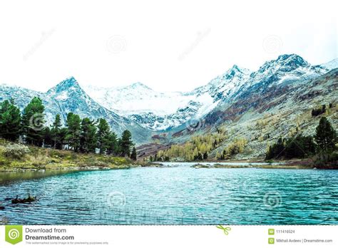 Beautiful Turquoise Lake In The Mountains Stock Photo Image Of