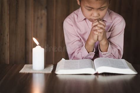 Praying Child Boy Christian Boy Praying To God Stock Photo Image Of