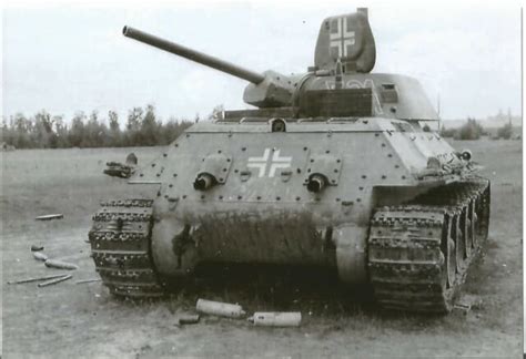 Ww Ii German Photo Captured Russian T 34 Tank Ebay