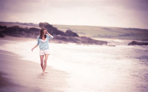 Wallpaper Sunlight People Women Outdoors Model Sunset Sea Shore