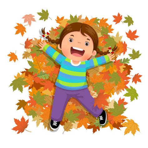 Royalty Free Autumn Girl Clip Art Vector Images