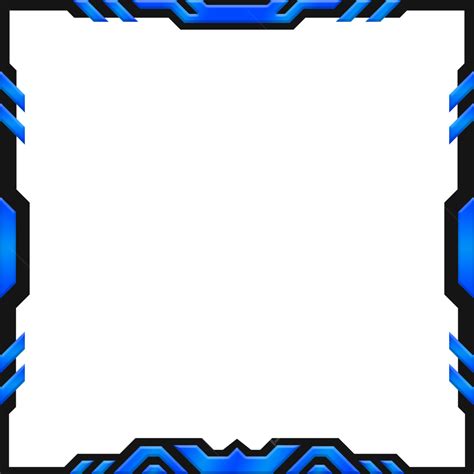 Abstract Blue Twitch Live Stream Overlay Square Facecam Border Gaming