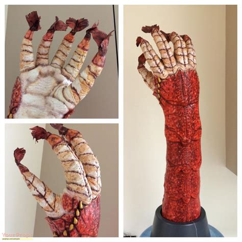 Here we have a beetlejuice inspired sandworm sculpture! Beetlejuice Shrimp Hand original movie prop