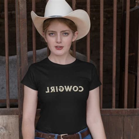 women s reverse cowgirl t shirt