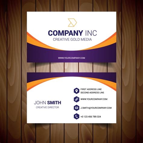 Business Card Template Design Vector Free Download