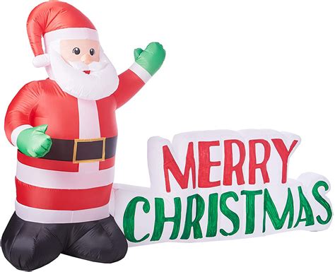 Tis Your Season 85 Ft Inflatable Santa And Merry Christmas Sign