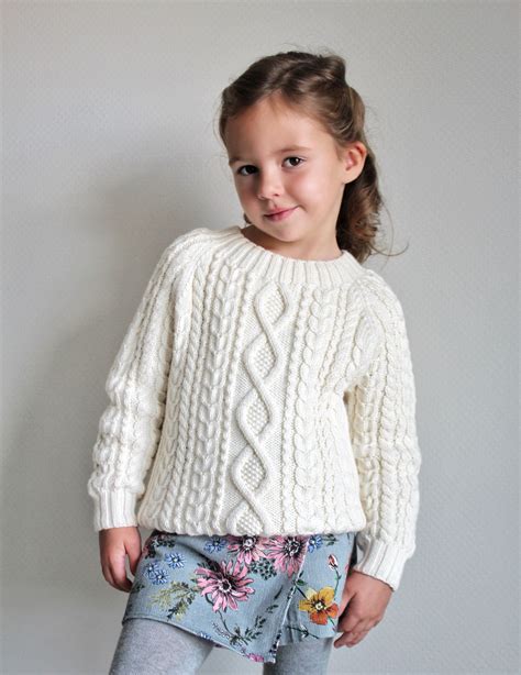 Knit Kids Sweater Cable Knit Jumper For Children Knit Baby Sweaters