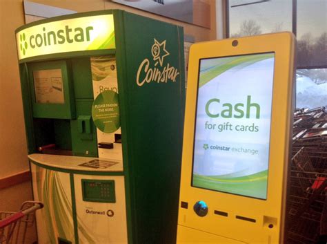 These machines are different from the gift card exchange machines. Coinstar Cash for Gift Cards Machine, 5/2015, by Mike Moza ...