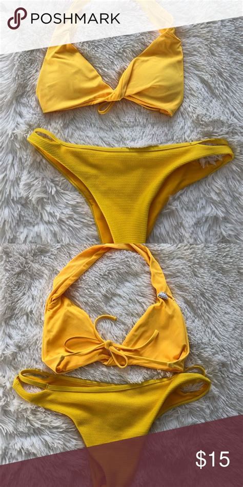 Zaful Yellow Bikini Yellow Bikini Bikinis Zaful