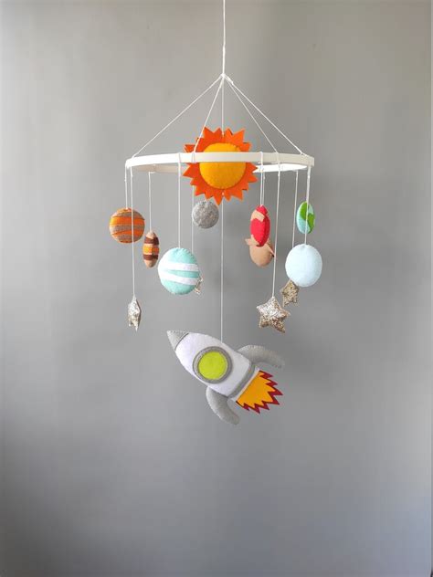 Solar System Baby Space Mobile Planet Nursery Mobile Outer Etsy