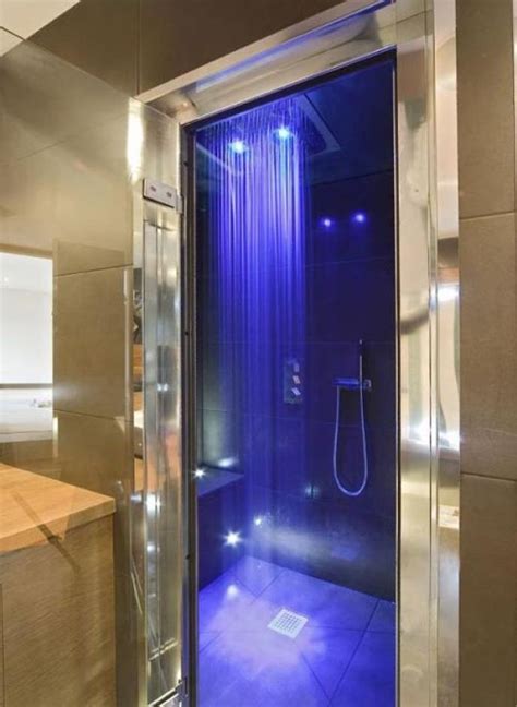Led light ceiling rainfall overhead water saving round shower head spout cabin. 25 Cool Shower Designs That Will Leave You Craving For More