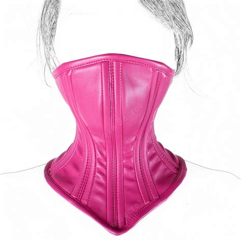 Pu Leather Sex Neck Collars With Mask Fetish Sex Toys For Women Sexy