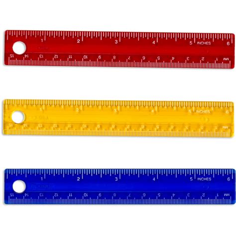 Assorted Color Metric And Inches Plastic Rulers Joshen Stationery