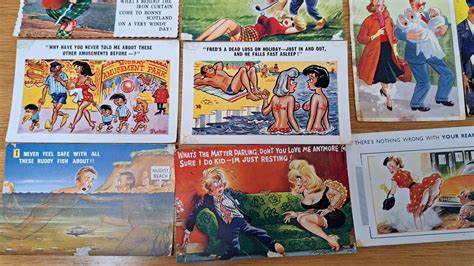 collection of 40 mid century vintage saucy funny postcards bamforth etc ebay