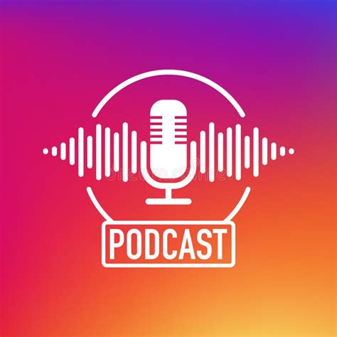 Podcast Microphone Flat Design Concept Podcast Banner Vector