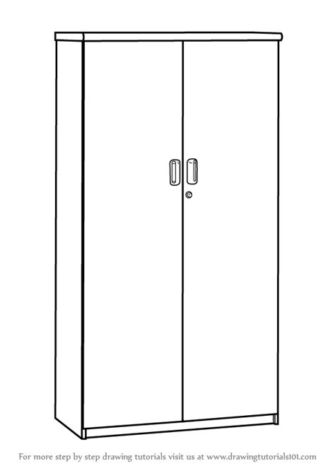Learn How To Draw A Cupboard Furniture Step By Step Drawing Tutorials
