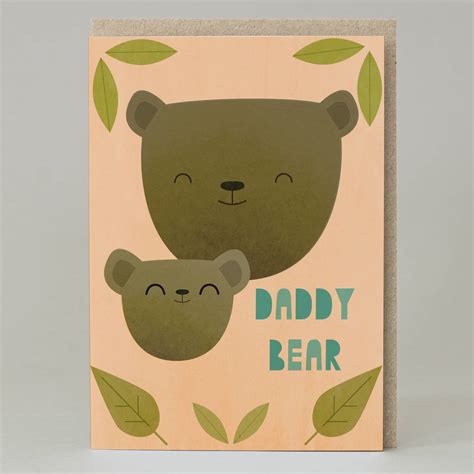 Daddy Bear Fathers Day Card By Hole In My Pocket