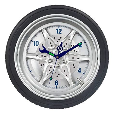 Garage Wall Clocks 14 Inch Luminous Tire Rim Decorative Clock For Man