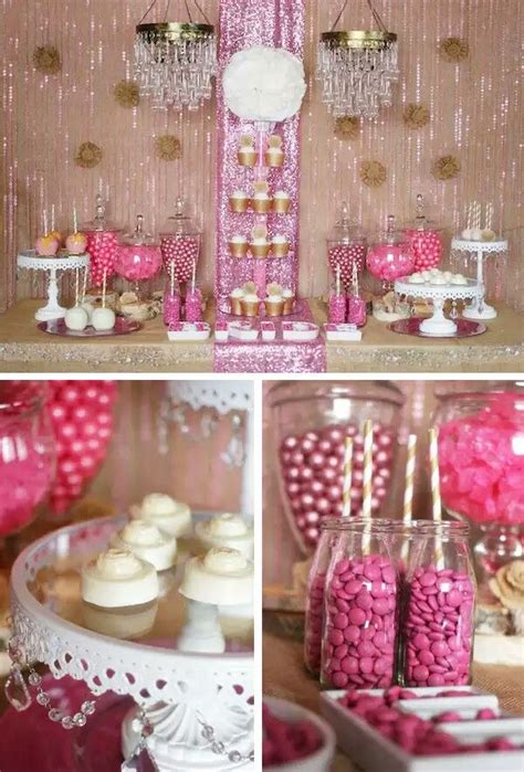 In essence, your buffet is the centerpiece of your event, so you should put a lot of time and effort into making it engaging. Pin by LadyTJ12 on Sugar & Spice | Gold dessert table, Rustic glam, Pink and gold
