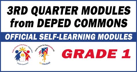 Grade 1 Self Learning Modules From Deped Commons 3rd Quarter Depedclick
