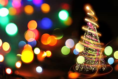 Download Christmas Lights Christmas Tree Holiday Christmas Hd Wallpaper