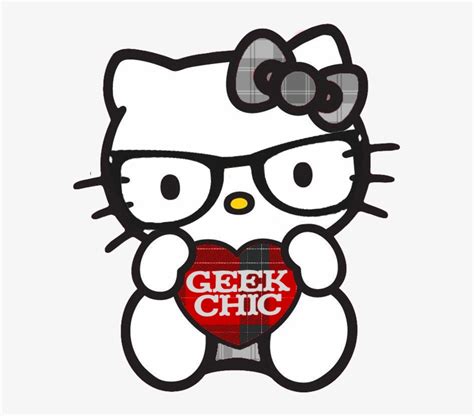 Hello Kitty Nerd By Ladypinkilicious Hello Kitty Wearing Glasses