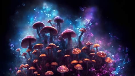 2560x1440 Mushrooms Cool Ai Art 1440p Resolution Wallpaper Hd Artist