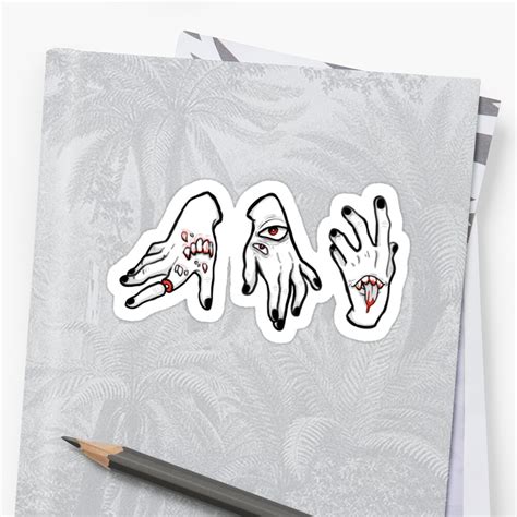 Cursed Hands Sticker By Glassflowsfree Redbubble