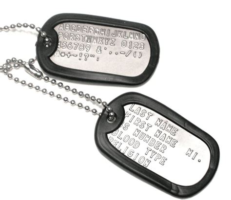 What information does a dog tag have? Amazon.com: Customized Military Dog Tags: Everything Else ...
