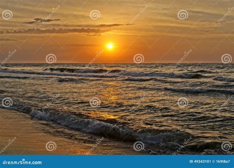 Baltic Sunset Stock Image Image Of Tide Seacoast Twilight 49343101