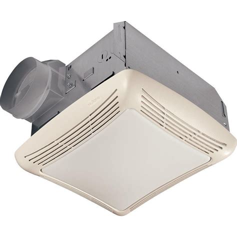 Broan Nutone 70 Cfm Ceiling Exhaust Fan With Light White Grille And