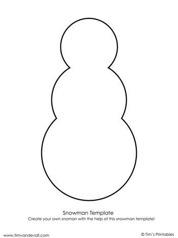 Printable snowman clipart, template & coloring pages for kids