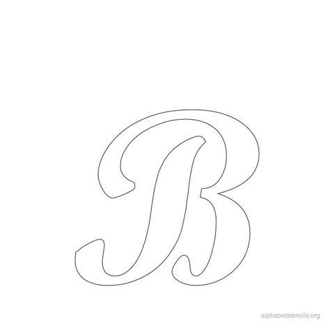 Print Free Alphabet Stencils Cursive B More Quilling Patterns Felt