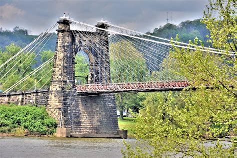 Wheeling Suspension Bridge In West Virginia Was Worlds Largest