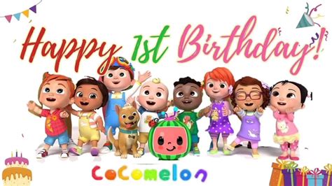 Happy Birthday Happy 1st Birthday Cocomelon Themed Banner Happy