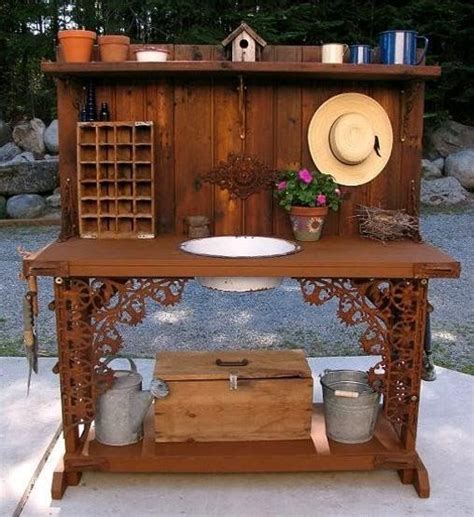 25 Beautiful Potting Bench Design Ideas Creating Convenient Storage And