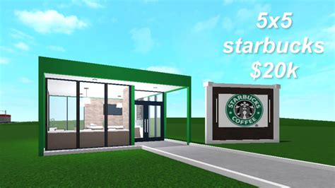 5x5 Starbucks Speed Build Welcome To Bloxburg Roblox Youtube