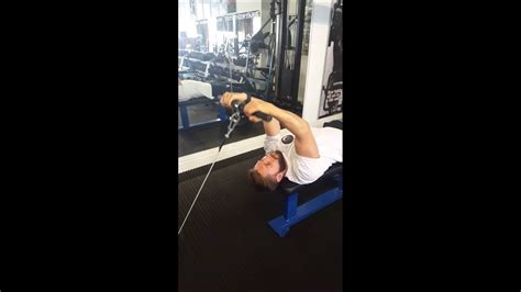 Lying Reverse Grip Cable Tricep Extension Youtube