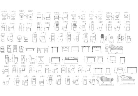 Lounge Chairs And Ottoman Cad Files Dwg Files Plans And Details
